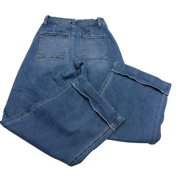 Vervet Los Angeles Womens Wide Leg Cuff Jeans Medium Wash Size 26 - Picture 2 of 10